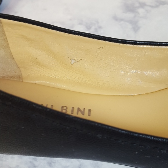 Gianni Bini Black Leather Buckle Ballet Flat Shoe - Picture 7 of 8